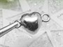 Магнитный замочек Сердечко 17,5*10*6,5мм Цв. платины (латунь) - фото 8150