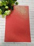 Фоамиран А4 глиттер 1,5мм красный с зелёным напылением - фото 8276