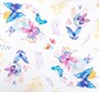 Бумага упаковочная глянцевая «Акварельные бабочки», 70 × 100 см - фото 9096