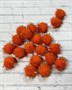 Помпоны акриловые с люрексом 2см 20шт Цв. оранжевый - фото 9482