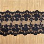 Кружево вышитое на фатине 9,5 см черный 101973